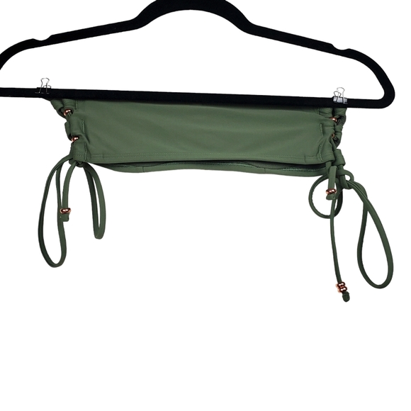 Aerie Womens Green Bandeau Bikini Swimsuit Size 34A - Picture 10 of 13